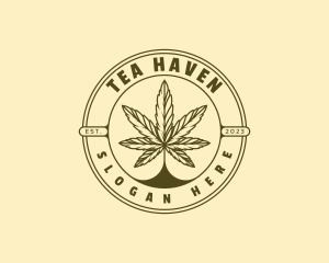 Herbal Marijuana Leaf logo design