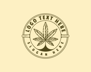 Herbal Marijuana Leaf Logo