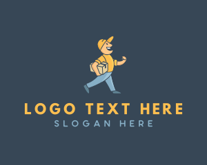 Package - Happy Courier Import Man logo design