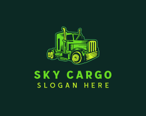 Trucking Freight Cargo Logistics logo design