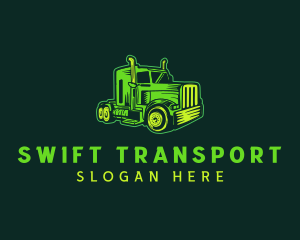 Trucking Freight Cargo Logistics logo design