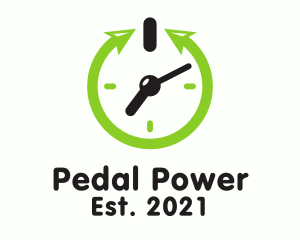 Clock Power Button logo design