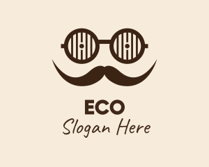 Hipster Glasses Mustache  Logo