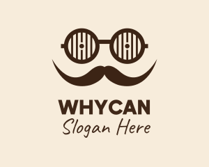Hipster Glasses Mustache  Logo