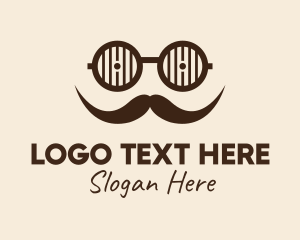 Hipster Glasses Mustache  Logo