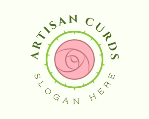 Circular Rose Thorns logo design