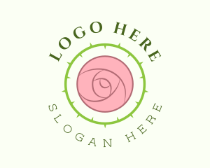 Scent - Circular Rose Thorns logo design
