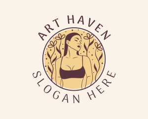 Flower Woman Lingerie logo design