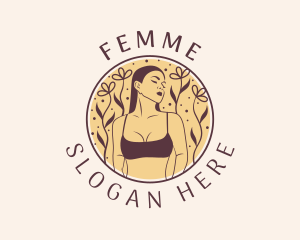 Flower Woman Lingerie logo design