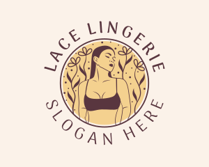 Bra - Flower Woman Lingerie logo design