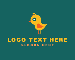 Poultry - Cute Baby Chick logo design