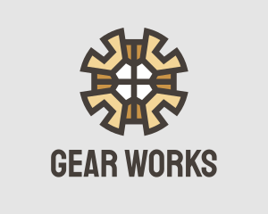 Gear Wrench Pattern logo design