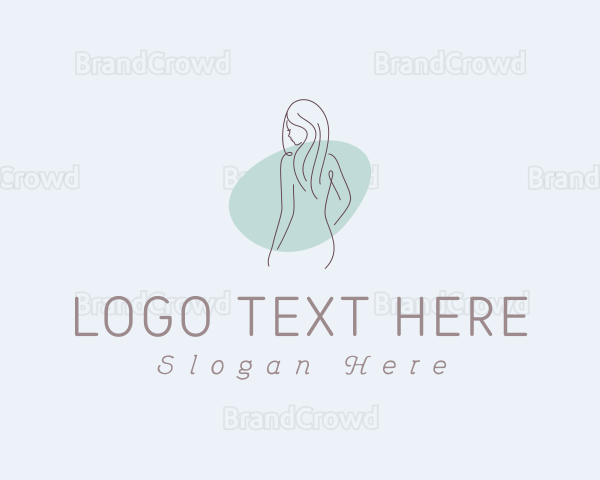 Beauty Hair Nude Lady Logo