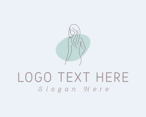 Female - Beauty Hair Nude Lady logo design