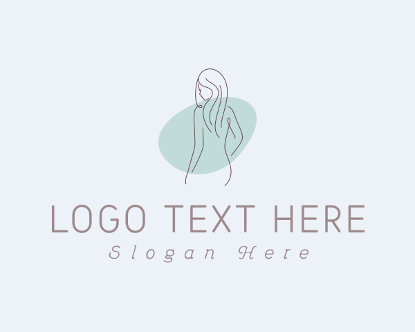 Sexy - Beauty Hair Nude Lady logo design