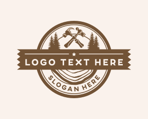 Furniture - Wood Hammer Carpentry logo design