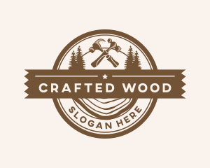 Wood Hammer Carpentry logo design