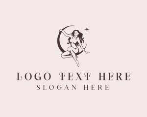 Sexy Woman Crescent logo design