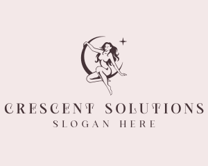 Sexy Woman Crescent logo design