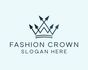 Arrow Chart Crown logo design