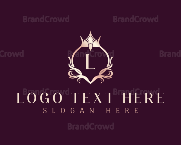 Floral Crest Crown Logo