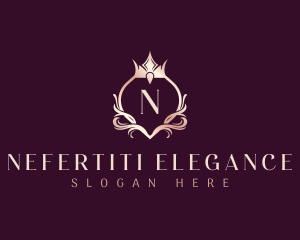 Floral Crest Crown logo design