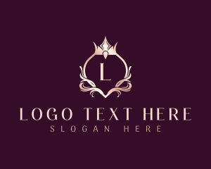 Insignia - Floral Crest Crown logo design