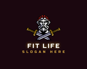 Warrior Fitness God logo design