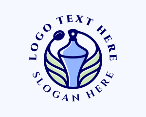 Parfum - Blue Leaf Fragrance logo design