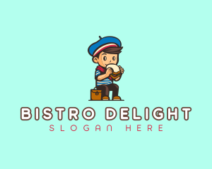 Sandwich Lunch Boy logo design