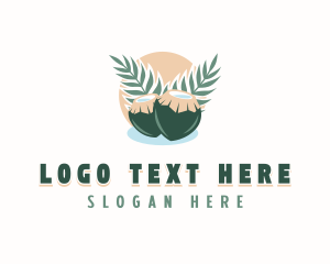 Coconut - Healthy Organic Coconut logo design