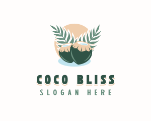 Healthy Organic Coconut  logo design