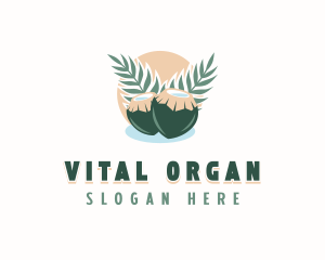 Healthy Organic Coconut  logo design