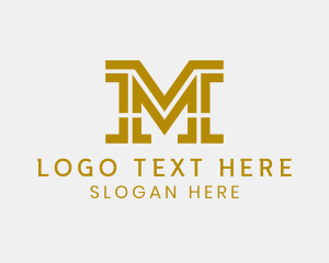 Law Firm - Legal Financial Letter M logo design