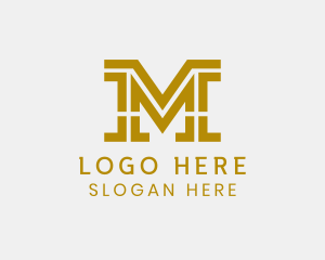 Banking - Legal Financial Letter M logo design