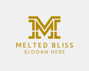 Legal Financial Letter M logo design