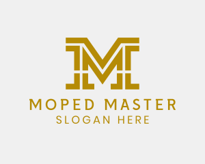 Legal Financial Letter M logo design