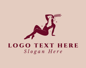 Relaxation - Nature Erotic Woman logo design