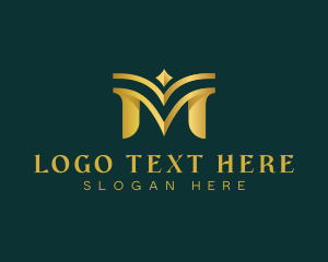 Gold - Luxury Elegant Letter M logo design
