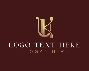 Deluxe - Elegant Luxury Letter K logo design