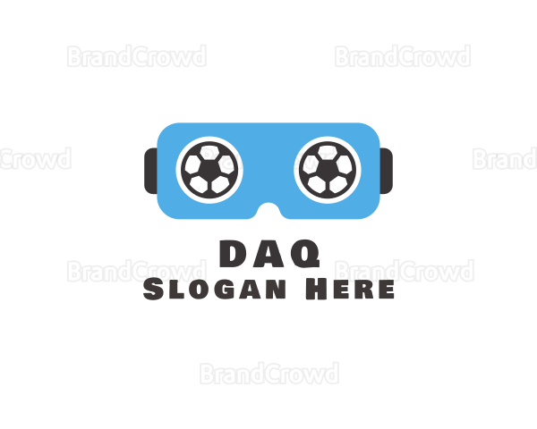 Soccer Football Gaming VR Goggles Logo