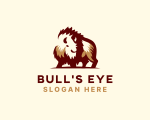 Bull Horn Bison logo design