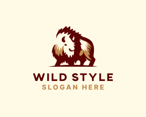 Bull Horn Bison logo design