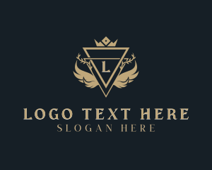 College - Luxurious Wreath Crown logo design