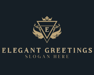 Luxurious Wreath Crown  logo design