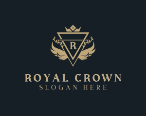 Luxurious Wreath Crown  logo design