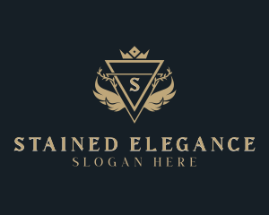 Luxurious Wreath Crown  logo design