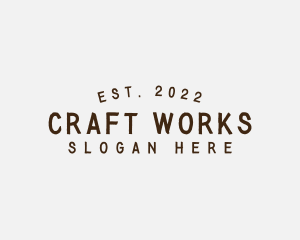 Simple Hipster Craft logo design