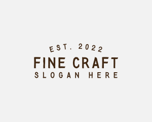 Simple Hipster Craft logo design