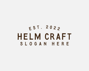 Simple Hipster Craft logo design